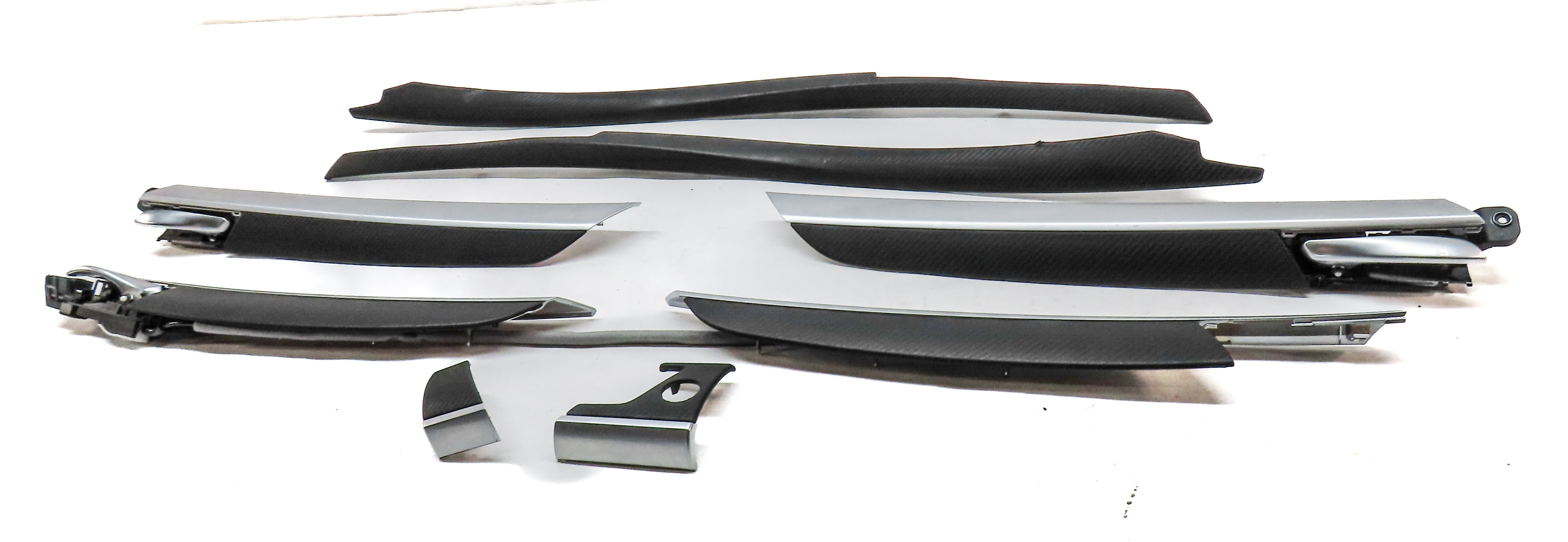 12 BMW X6 X6M ///M E71 INTERIOR DASH CONSOLE FRONT/REAR DOOR TRIM SET/8(CARBON) — exact item pictured